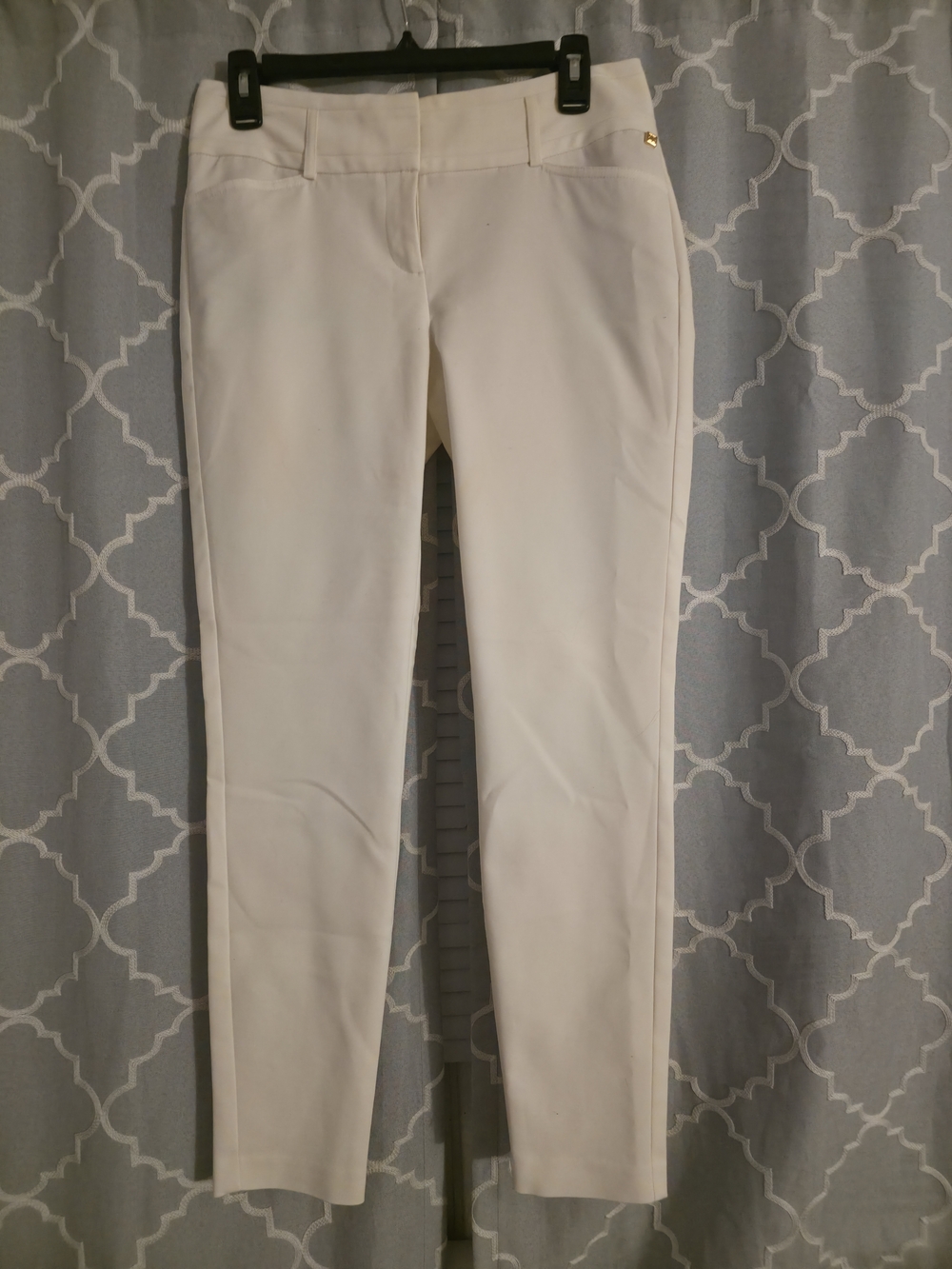 Ivanka Trump Cream Straight-Leg Tailored Pants